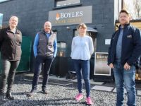 Lesley O'Callaghan, Jonathan and Amelie Boyle and Fintan O'Connell at Boyles Stove Centre.