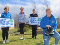 Getting the walking shoes out for the Kerry Hospice Good Friday Walks were front right Andrea O'Donogue with, at back, Mary Shanahan and Maura Sullivan of Kerry Hospice and Aine Moriarty, Clinical Nurse Manager at the Palliative Care Unit. Photo by Dermot Crean
