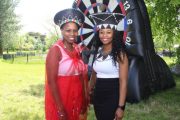 Pamela Mkosana and Sthe Mthombemi from Zimbabwe at Africa Day in the Town Park on Sunday. Photo by Dermot Crean