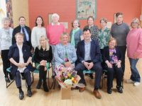 Project Manager at Kerry Adolescent Counselling Service, Caroline Flahive (seated third from left) joined by staff to mark her leaving the Tralee-based service after 25 years. Also included, seated from left; Bridget Horgan, Noreen Roper, Tim Daly and Breda Lyons. At back; Margaret Culloty, Eileen O'Sullivan, Sharon Roche, Jim Maher, Donna O'Shea, Josephine Cahill, Maryanne Maguire, Brian O'Donoghue and Rachel John. Photo by Dermot Crean