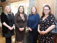 Sharon O'Donoghue of Ballyseede Castle, Laura Reidy of The HR Suite, Liz Colum of Walsh Colour Print and Nicola O'Sullivan of KDYS at the Employment Law information morning at Ballygarry House Hotel on Thursday. Photo by Dermot Crean