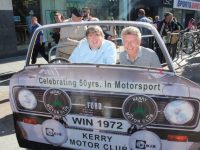 Cllr Terry O'Brien and his brother Tommy at The Mall on Saturday morning for the start of the Deja Vu event. Photo by Dermot Crean