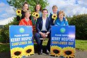 Launching Kerry Hospice Foundation Sunflower Days were, in front; Maura Sullivan, David Moran and Mary Shanahan. At back, Julett Culloty, Aileen Diggins and Andrea O'Donoghue. Photo by Dermot Crean