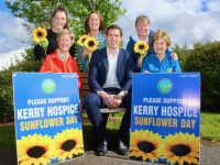 Launching Kerry Hospice Foundation Sunflower Days were, in front; Maura Sullivan, David Moran and Mary Shanahan. At back, Julett Culloty, Aileen Diggins and Andrea O'Donoghue. Photo by Dermot Crean
