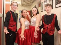 Oliver Hurley School of Musical Theatre members Luke Healy, Charley Harris, Ciara Sugrue and Darragh O'Shea who performed  in 'Back To The Music' on Friday night in Siamsa Tire. Photo by Dermot Crean