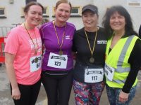 Fiona O'Connor, Elaine O'Connell, Betty Brosnan and Marcella Moriarty at the Paul Lucey Memorial Run For The Rock on Monday morning. Photo by Dermot Crean