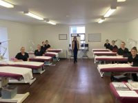 Students at the Sanctuary Beauty Academy.