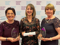 Accepting two awards at the Volunteer Ireland national awards on Friday night were Noreen O’Flaherty, Siobhan MacSweeney and Una Sheehy of Recovery Haven Kerry.