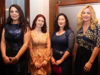 Emma Gill, Kaya Flynn, Melanie O'Sullivan and Joanne Morgan at the Connect Kerry Women In Business Awards at The Rose Hotel on Friday night. Photo by Dermot Crean