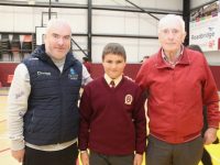 Pupil Ronan O'Callaghan with dad Clive and granddad Denis O'Callaghan at the Moyderwell Mercy sixth class graduation on Friday. Photo by Dermot Crean