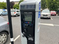 One of the new pay-parking meters in the Brandon Car Park.