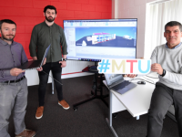 Dr Daniel Riordan, MTU Head of Department - Technology, Engineering and Maths; Liam Brent, BIM Technician, Healy Partners Architects, Limerick (and graduate of the Certificate in BIM with Revit); Tim Segal, STEM Lecturer at MTU and BIM course Lead. 