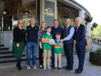 At the launch of The Rose Hotel's associate sponsorship with Kerry Gaa were Franz, Amber, Conrad & Rowan Henggeler, Mark Sullivan, General Manager The Rose Hotel, Michele King, Director of Sales & Marketing The Rose Hotel, Patrick O’Sullivan, Chairman Kerry GAA, Peter Twiss, Secretary Kerry GAA.