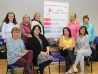 Launching the fundraiser for Phoenix Women's Centre's Women's Shed were, front from left; Rita O'Sullivan (Chairperson), Noreen Greaney, Jackie Lythgoe, Eva Walsh. Back from left; Mary Tarrant Lynch, Mandy Landers, Marian Fitzgerald, Sheila Martin (Secretary) and Margaret Carey. Photo by Dermot Crean