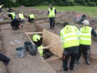 The Dig Tralee archaeological project underway last week at the hillfort site at Knockanacuig, The Kerries on the outskirts of Tralee. Photo by Dermot Crean