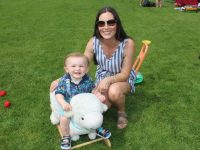 Alison O'Sullivan with young William at the Kerins O'Rahillys Family Fun Day on Sunday. Photo by Dermot Crean