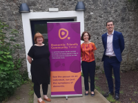 Dr Mary Buckley of UHK with Eibhlís Cahalane HSE and Kerry footballer David Moran launching the upcoming Brain Health Awareness Evening at the Meadowlands Hotel on July 21.