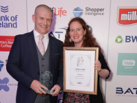 Cash & Carry Manager of the Year - Sponsored by ShelfLife Magazine: Gary Moriarty, Value Centre Listowel, Co. Kerry (with Gillian Hamill, editor of ShelfLife).