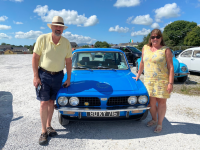 Glyn and Anne Wells from Tralee with their 1980 Triumph Dolomite. Photo: Sean Moriarty