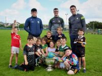 Kerry captain Joe O'Connor with club and county teammates Jack O'Shea and Greg Horan brought Sam to Austin Stacks Summer Camp on Thursday.  Photo by Adrienne McLoughlin