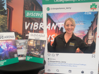 Fiona O'Connor of the INEC Gleneagle Arena at the Discover Kerry tent at the National Ploughing Championships this week.