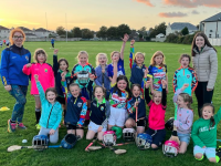 Tralee Parnells U8s at their final final training session of the season with head coach Hazel O'Leary and youth coach Caoilinn