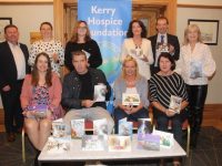 At the launch of the Kerry Hospice Christmas Card campaign were, front from left; artists Linda Browne, Kevin Barry, Kate Shanahan and Mary McSweeney. Back from left; Tony Bergin of Kerry Group (sponsors), Ciara Griffin who launched the cards, artists Judy Cantillon and Teresa Horan, Jack Shannon and Ursula O'Connell of Kerry Hospice Foundation. Photo by Dermot Crean