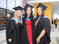 Early Childhood graduates Chloe Boyle, Fiona Nelligan McGuire, Joanne McCarthy at the Munster Technological University Graduation Ceremony on Friday. Photo by Dermot Crean