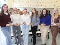 Eimear Litchfield, Ali Lane, Grace O'Connor, Aimee Galvin, Katie Dwyer and Cathy Dwyer at the awards for high achieving Mercy Mounthawk Leaving Cert 2022 students on Saturday. Photo by Dermot Crean