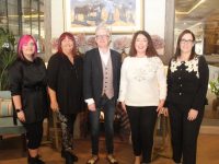 Looking forward to the Connect Kerry Ladies Lunch at The Ashe Hotel later this month were, Leah Danforth of Peter Mark Tralee, Margaret Kissane of Connect Publications, stylist Danny Leane, beauty expert Mary O'Donnell and Pamela Prendiville of The Ashe Hotel. Photo by Dermot Crean