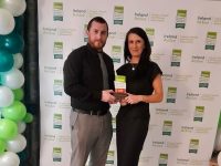 Daniel Fleming and Catriona Cantillon of the Manor West Hotel Leisure Centre with the award.