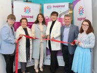 At the opening of the new Inspired day service centre on Monday were, from left; Inspired participant Liam Purcell, Chairperson of Inspired Kay McCarthy, Liz Maher, Minister for Education Norma Foley, founding member Donal O'Keeffe and Inspired participant Lorna Hayes Walsh.