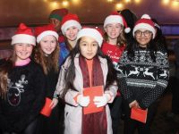 Girls from the Presentation Primary Choir  at the Festive Markets at the Island Of Geese on Friday evening. Photo by Dermot Crean