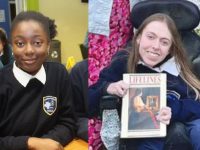 Zoe Ncube and Mikayla O'Sullivan received their runners-up prizes for the Poetry Aloud competition this week.