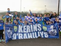 The Kerins O'Rahillys faithful showing the colours ahead of Saturday's game. Photo by Dermot Crean