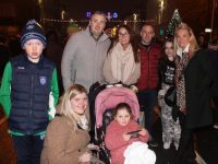 The Nix, Kelly and Roche families on Denny Street for the fireworks display on New Year's Eve. Photo by Dermot Crean