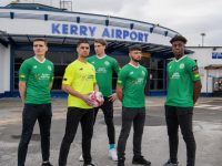 26.1.2023 : 
REPRO FREE - KERRY Airport Ireland has been announced as the proud sponsor of the first ever Kerry FC Jersey ahead of the club's debut in the SSE Airtricity First Division. Pictured at the Launch which took place at Kerry Airport :::: > Pictured in the Kerry FC home Jersey at Kerry Airport are l-r Matt Keane, Wayne Guthrie, Trpimir Vrljicak, Sean Kennedy and Samuel Aladesanusi.
Photo By : Domnick Walsh © Eye Focus LTD .
Domnick Walsh Photographer is an Irish Aviation Authority ( IAA ) approved Quadcopter Pilot.
Tralee Co Kerry Ireland.
Mobile Phone : 00 353 87 26 72 033
Land Line        : 00 353 66 71 22 981
E/Mail :        info@dwalshphoto.ie
Web Site :    www.dwalshphoto.ie
ALL IMAGES ARE COVERED BY COPYRIGHT ©
Press Release – EMBARGO 5pm Thursday 26th January 2023 
 
Kerry Airport Ireland Announced as Proud Front-of-Jersey Sponsor Of Kerry FC Kit
 
KERRY Airport Ireland has been announced as the proud sponsor of the first ever Kerry FC Jersey ahead of the club's debut in the SSE Airtricity First Division. 
 
The home kit, which is green with a white and gold trim and supplied by New Balance, was unveiled today on the Kerry Airport runway and is ready for take-off in the first home game next month. 
 
The two change kits which will also feature the Kerry Airport Ireland brand will be available to view and purchase from February.
 
The CEO of Kerry Airport Ireland, John Mulhern, said, “The establishment of the new Kerry Football Club is a major milestone in the sporting history of the county. At Kerry Airport, we recognise the crucial role that sport plays in bringing communities together either through playing, coaching or attending matches. Kerry FC will elevate the profile of soccer in the county to a new level while giving talented players an opportunity to shine. We are proud to play our part and we are looking forward to working closely with Kerry FC in their efforts to reach the top ‘flight’ of the League of Ireland.”

Kerry FC CEO, Brian Ainscough, said, “We welcome Kerry Airport Ireland as our front-of-jersey sponsor for the SSE Airtricity First Division team on a three-year deal. Kerry Airport Ireland is a wonderful resource for everyone in the county and to be associated with a company like Kerry Airport is an honour for a new club such as ours. It’s fitting that a company that acts as a major gateway to the Kingdom is associated with our club which has strong foundations in Kerry.”
 
In unveiling the home jersey, Kerry FC have confirmed that New Balance is the official kit provider to the club for the coming season.
 
The General Manager of Kerry FC, Sean O’Keeffe, said, “All in Kerry Football Club are delighted we have signed a partnership with New Balance to supply all our playing and training kit for the upcoming season. We are very pleased with the quality of the kit and look forward to working with this market-leading brand into the future. Supporters can now purchase the home jersey, in all sizes from children to adults, from www.KerryFC.com.”
 
Kerry FC will play 36 games in the SSE Airtricity First Division with the opening fixture being at home against Cobh Ramblers at Mounthawk Park, Tralee, kicking-off at 7.45pm on Friday 17th February.
 
Season tickets remain on sale from www.KerryFC.com while individual match tickets will be going on sale in the coming weeks.
 
Kerry Airport recently announced its 2023 summer schedule with regular flights to Alicante, Faro, Dublin, London (Luton & Stansted), Manchester and Frankfurt Hahn. For bookings, visit www.Ryanair.com.
Ends
 
For more information, please contact:

John Drummey on behalf of Kerry Airport Ireland on 087 7909487 or email info@JohnDrummey.ie and/or
 
Ivan Hurley, Media Officer, Kerry FC on 087-7695979 or email Media@KerryFC.com.

For Repro-Free Images, please contact Domnick Walsh Photography on 087 2672033 or info@dwalshphoto.ie.