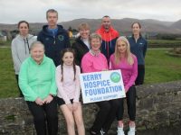 Looking forward to the Tralee 10 Miler and 5k Road Race in aid of Kerry Hospice on February 11 are, front from left; Ita Greaney, Megan Barrero, Maura Sullivan of Kerry Hospice and race organiser Michelle Greaney. Back from left; Fiona Begley, Gerard Cremins, Andrea O'Donoghue of Kerry Hospice, Darren O'Sullivan and Doreen Moore. Photo by Dermot Crean