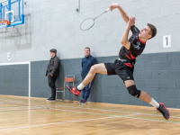 Mikie Bellov Flanagan, Listowel Club in action as he won the Division 3 Kerry Singles title. Photo: Thomas Bradley