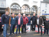 The launch of the Killarney Forestry Rally outside the River Island Hotel on Sunday. Photo: Ted O'Connell