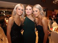 Marguerite O'Halloran, Amy Keane and Amy O'Connell at the CBS The Green Students Debs Ball at Ballyroe Heights Hotel on Friday night. Photo by Dermot Crean