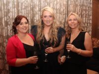 Rosie Tull, Joanne Ahern and Christina O'Shea at the Lee Strand Social on Saturday night at Ballygarry Estate Hotel. Photo by Dermot Crean