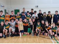 Former Kerry Minor footballer, Jack Morgan, with his UNDER 13 Austin Stack Club boys at the Kerry Sports Academy, MTU, last weekend.
