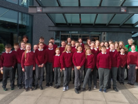 Kilmoyley pupils at The Helix in Dublin this afternoon.