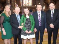 Róisín Moran with mom Ruth Bailey, dad Damien Moran and grandfathers Paddy Bailey and Danny Moran at the St Brendan's NS Blennerville Confirmation  Day on Thursday at St John's Church. Photo by Dermot Crean