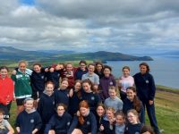 First year students with the spectacular west Kerry backdrop.