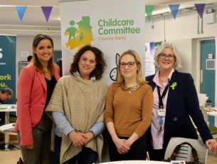 Ellen Moloney (Early Childhood Care and Education Teacher), Joanne Ryan (Level 5 Childcare Student), Kathryn O'Donnell (Kerry County Childcare Committee) and Anne Doyle (Kerry College Guidance Counsellor).
