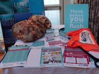 The Think Before You flush stand at the Kerry Tidy Towns seminar last week a Ballygarry.