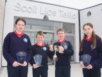 The Listellick NS sixth class pupils who came second in the National Final of the Credit Unions Schools Quiz. From left; Moira Butler, Joseph Field, David Ahern and Sophie Brick. Photo by Dermot Crean