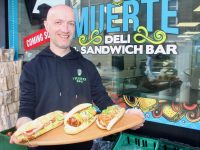 Scot Ross of Muerte with some of his amazing sandwiches now available at Matt The Butcher on Russell Street.